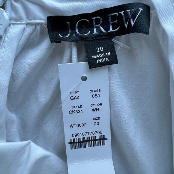 J Crew Embroidered Apron Dress Size 20 White - Picture 3 of 16